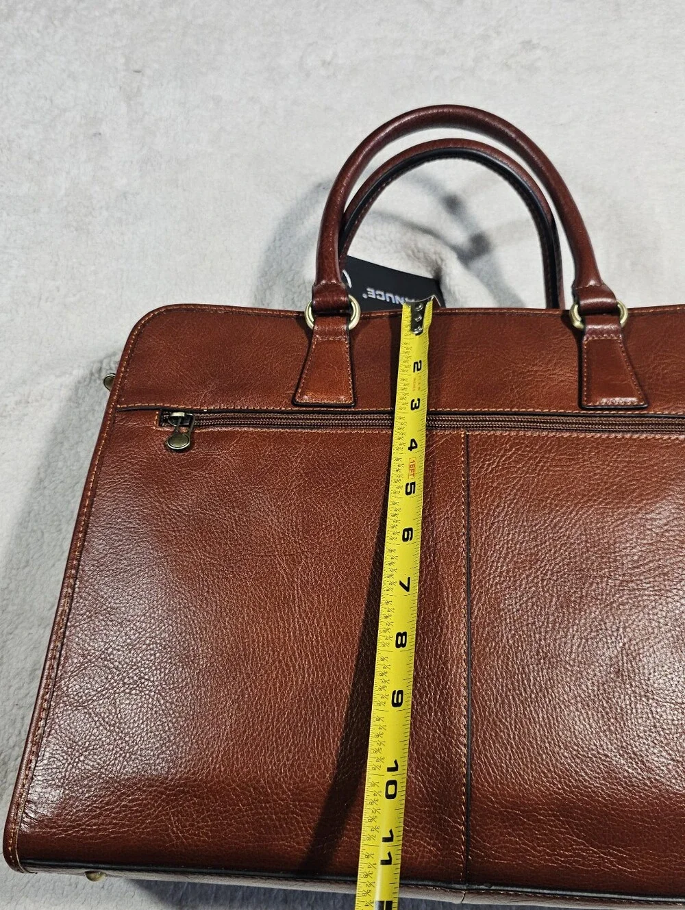 Banuce Genuine Full Grains Italian Leather Briefcase Women / Men Laptop Bag NEW